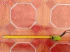 Tekercses vinyl (PVC), "OMEGA" 0.8 mm, terrakotta, csempe mintás, 200cm