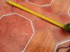 Tekercses vinyl (PVC), "OMEGA" 0.8 mm, terrakotta, csempe mintás, 200cm