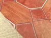 Tekercses vinyl (PVC), "OMEGA" 0.8 mm, terrakotta, csempe mintás, 200cm