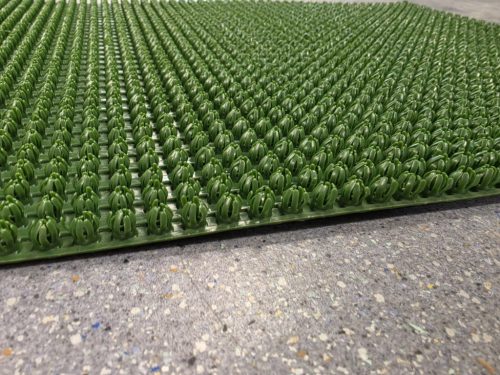 QUEENS zöld műanyag lábtörlő, tüskés, kaparó, sárleszedő, 40x60cm