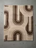 TORINO retró mintás szőnyeg, krém-barna, 120x170cm