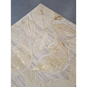   TOSCANA "1482" 3D levél mintás szőnyeg, gold, 80x150