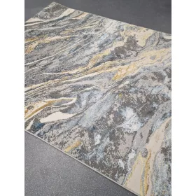   TOSCANA márvány mintás szőnyeg, 3D felület, puha, kék, 80x150cm