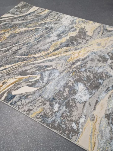 TOSCANA márvány mintás szőnyeg, 3D felület, puha, kék, 80x150cm