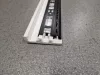 Vízálló műanyag fehér szegőléc kábelcsatornával, "V-0810", 80mm magas, 240cm