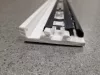 Vízálló műanyag fehér szegőléc kábelcsatornával, "V-0810", 80mm magas, 240cm