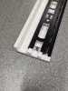Vízálló műanyag fehér szegőléc kábelcsatornával, "V-0810", 80mm magas, 240cm