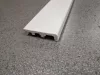 Vízálló műanyag fehér szegőléc kábelcsatornával, "V-0810", 80mm magas, 240cm