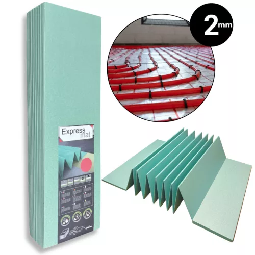 XPS Express "harmónika" laminált padló alátét 2mm – 16m2/csomag – padlófűtéshez is, 