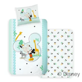   DISNEY Mickey egér ágyneműhuzat + párnahuzat, 90x130cm + 40x50cm