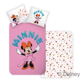   DISNEY Minnie egér ágyneműhuzat + párnahuzat, 140x200cm + 50x70cm