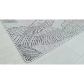   PALMIRA "1482" 3D levél mintás szőnyeg, szürke, 120x170