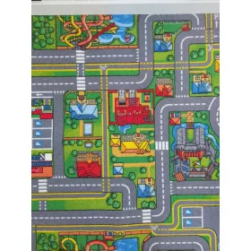   PLAYCITY autópályás, városos, utas VELOUR padlószőnyeg, 400cm