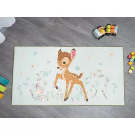   DISNEY Bambi zöld mosható gyerekszőnyeg, gumis hátoldallal, 80x150cm