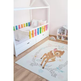   DISNEY Bambi bézs mosható gyerekszőnyeg, gumis hátoldallal, 80x150cm