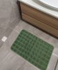 STANDARD kockás zöld, 1 részes mosható fürdőszobaszőnyeg, gumis hátoldal, 50x80cm