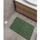 STANDARD kockás zöld, 1 részes mosható fürdőszobaszőnyeg, gumis hátoldal, 50x80cm