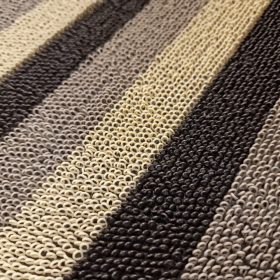   Lábtörlő, "INUC" különleges kialakítás, rugalmas, bézs csíkos, 50x80cm