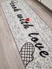Konyhai szőnyeg "COOK WITH LOVE", csúszásmentes, 67x200cm