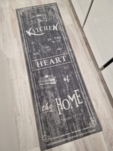 Konyhai szőnyeg "HOME" szürke, csúszásmentes, 67x200cm