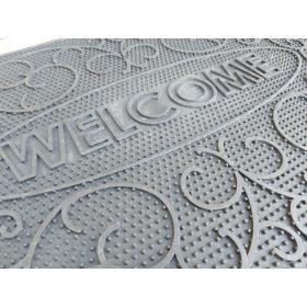 Erős, masszív gumi lábtörlő, WELCOME, 50x70cm