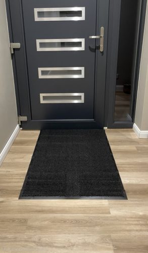 RAMBO fekete lábtörlő, nedvszívó, gumi hátoldal, 60x90cm