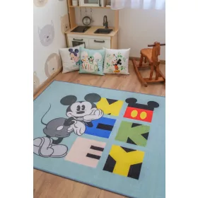  DISNEY Mickey egér kék mosható gyerekszőnyeg, gumis hátoldallal, 80x150cm