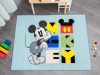 DISNEY Mickey egér kék mosható gyerekszőnyeg, gumis hátoldallal, 80x150cm