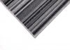 PORTAL szőnyeg, síkszövött, bel/kültéri, szürke-fekete csíkos, 140x200