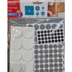 Öntapadós filcpárna, bútorláb alátét, 125db/csomag