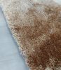 SHINE gumis hátoldalú, mosható, fényes szőnyeg, barna, 40x70