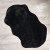 SERENITI mosható szőnyeg, gumis hátoldal, fekete, 67x110cm "felhő"