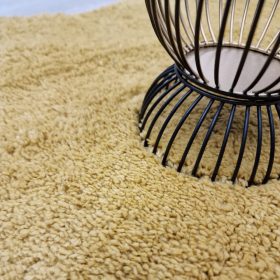   SERENITI mosható szőnyeg, gumis hátoldal, sárga, 80x150cm "felhő"