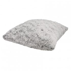 Soft mosható pihe-puha szőrme párna, fekete, 48x48cm