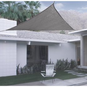  Szőtt árnyékoló háló, napvitorla, (200 g/m2), háromszög alakú, szürke, 3x3x3m