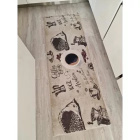   Konyhai szőnyeg "COFFEE" bársonyos, csúszásmentes, mosható, 60x180
