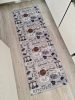 Konyhai szőnyeg "TIME TO EAT" bársonyos, csúszásmentes, mosható, 70x200
