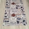 Konyhai szőnyeg "TIME TO EAT" bársonyos, csúszásmentes, mosható, 70x200