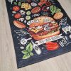 Konyhai szőnyeg "HAMBURGER" bársonyos, csúszásmentes, mosható, 70x200
